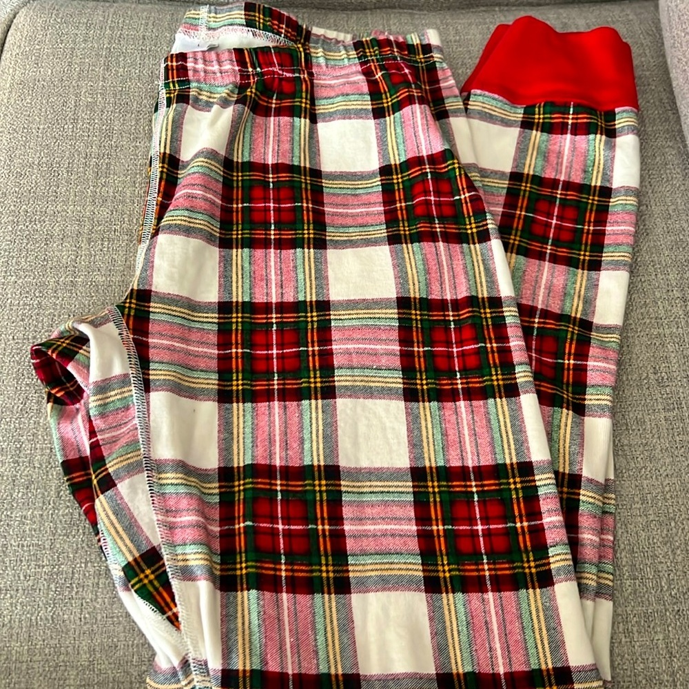 HANNA ANDERSSON Plaid Pajama bottoms jogger style Size L Men/Women